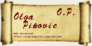 Olga Pipović vizit kartica